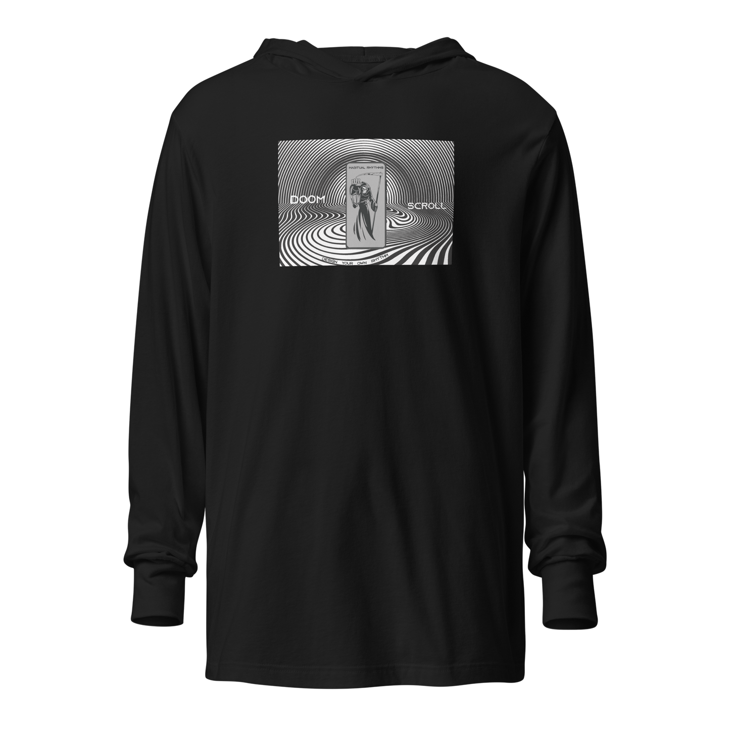 DOOM SCROLL - HOODED LS TEE