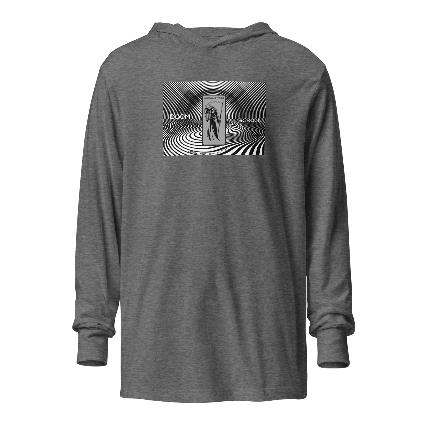 DOOM SCROLL - HOODED LS TEE