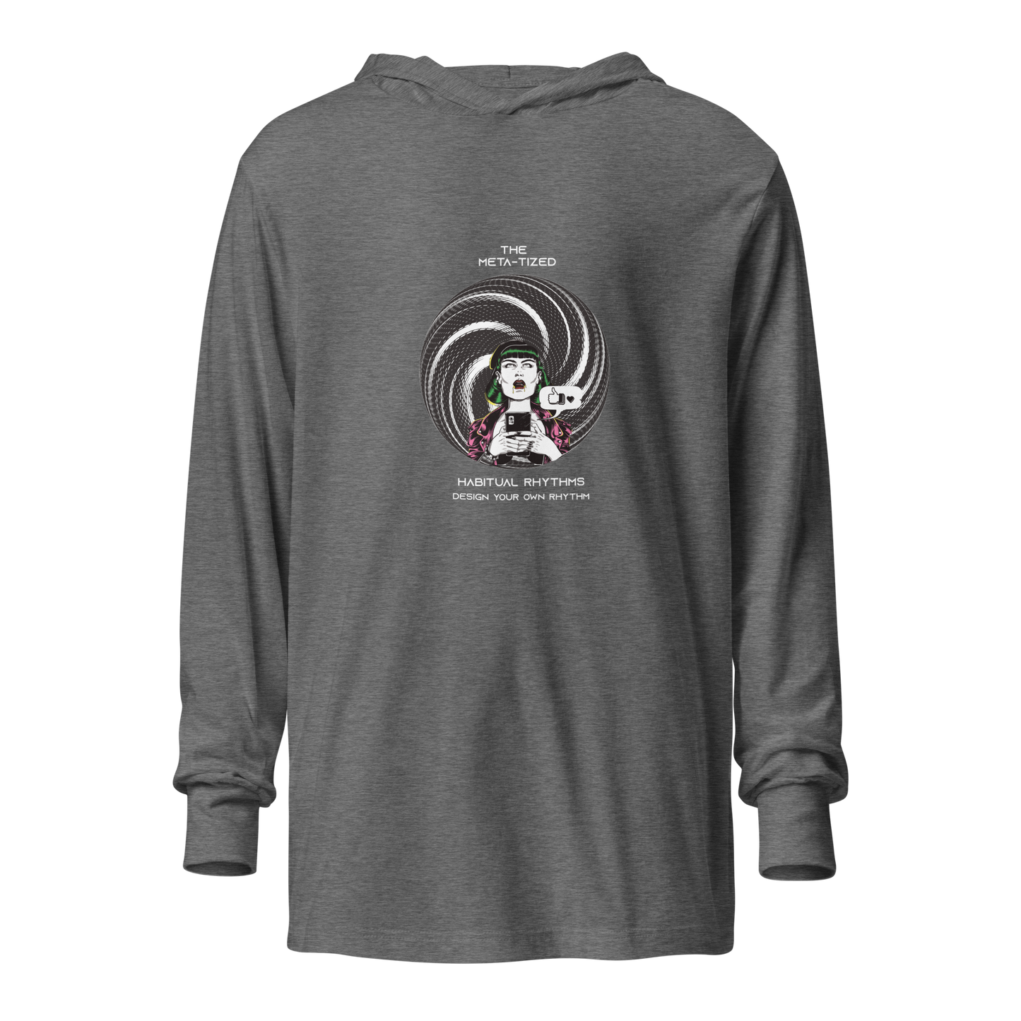 MEDIA JUNKIE - HOODED LS TEE