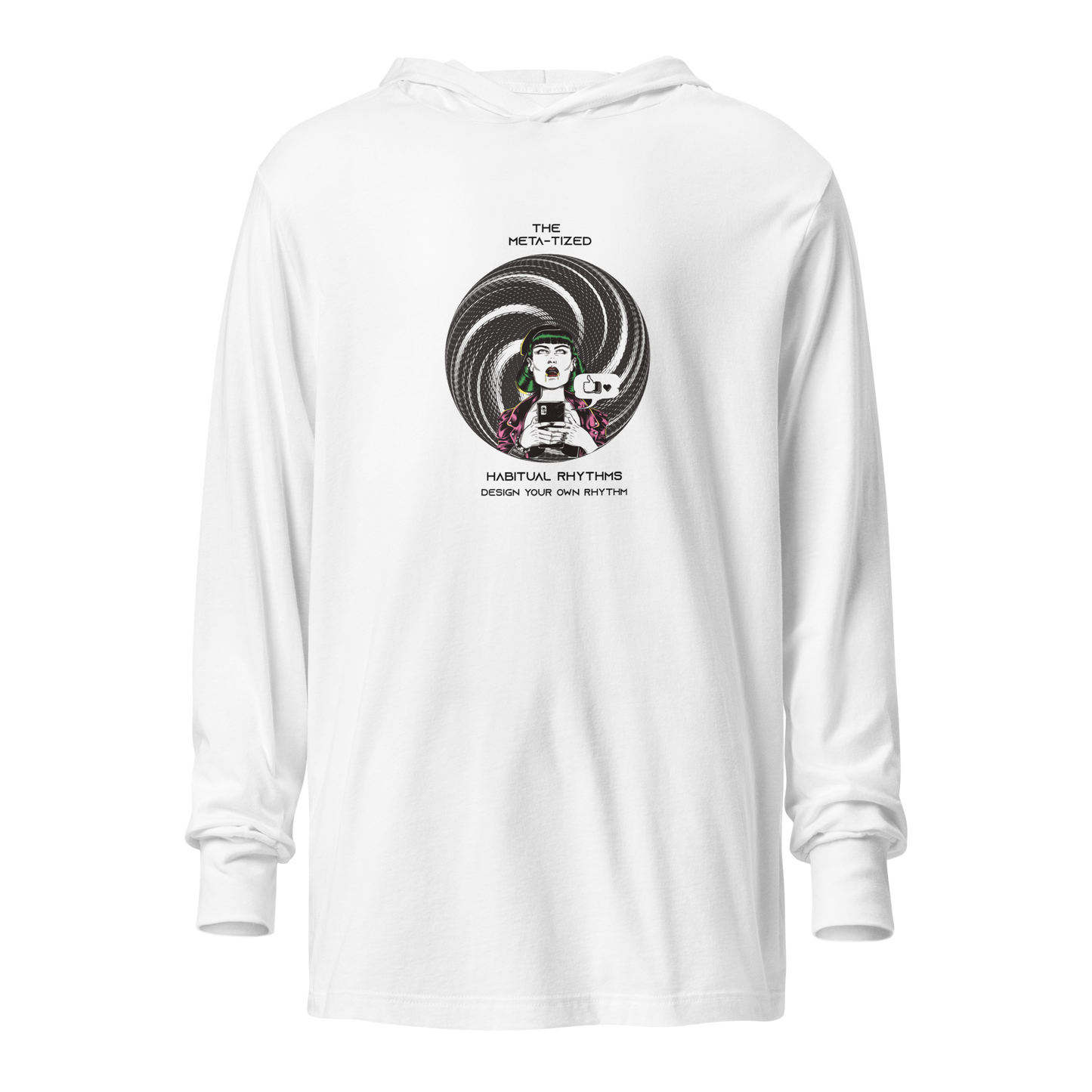 MEDIA JUNKIE - HOODED LS TEE