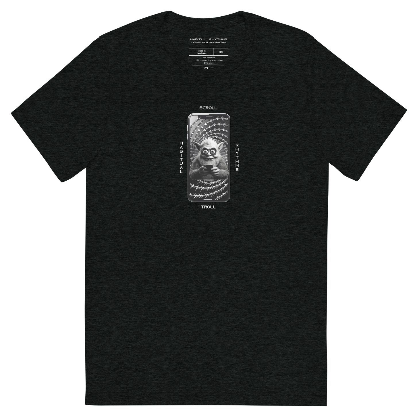 SCROLL TROLL - TRI BLEND TEE