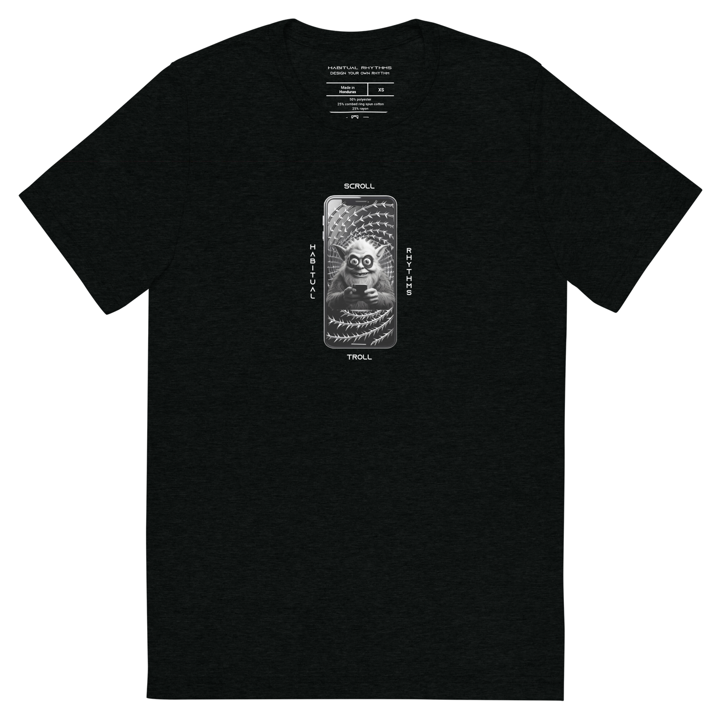 SCROLL TROLL - TRI BLEND TEE