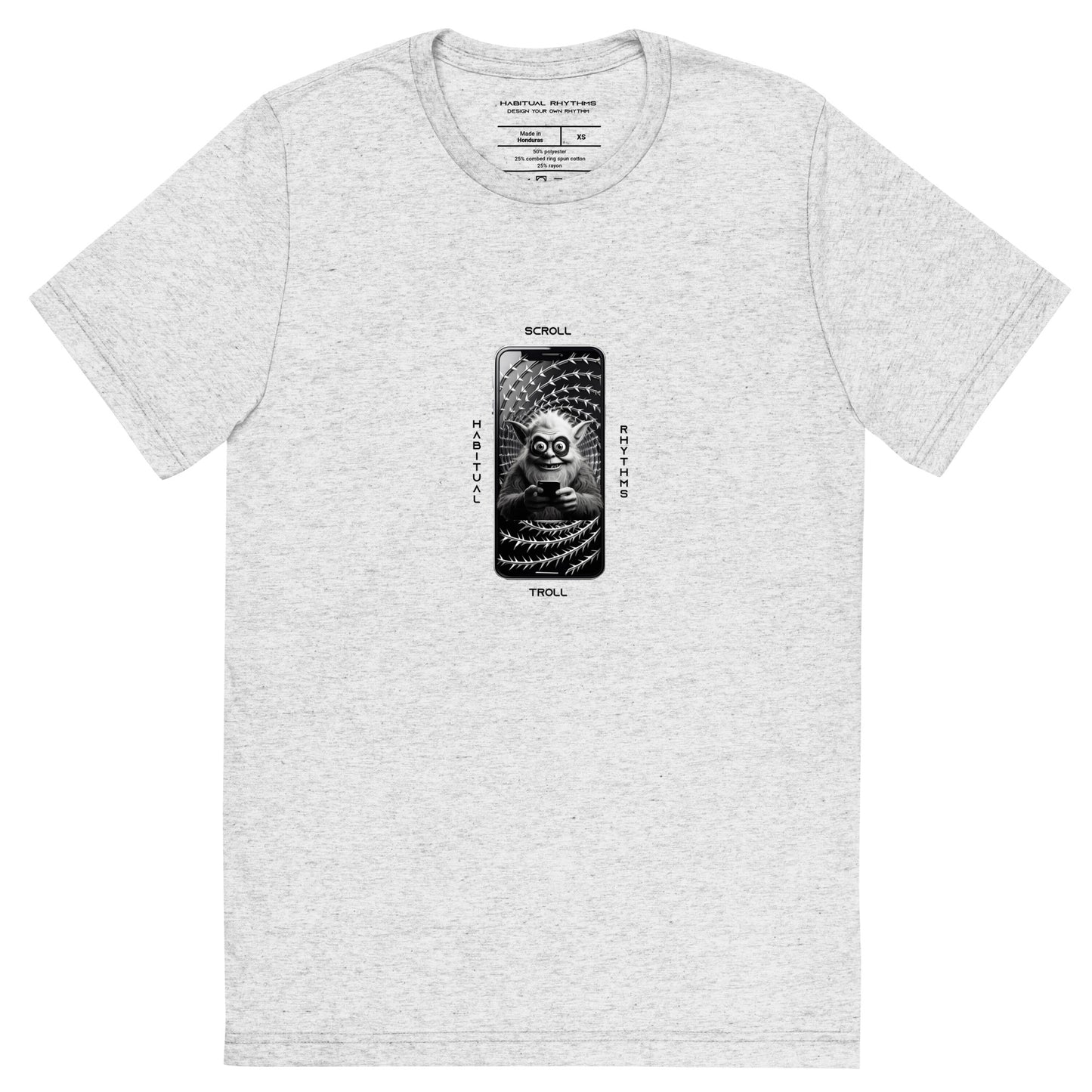 SCROLL TROLL - TRI BLEND TEE